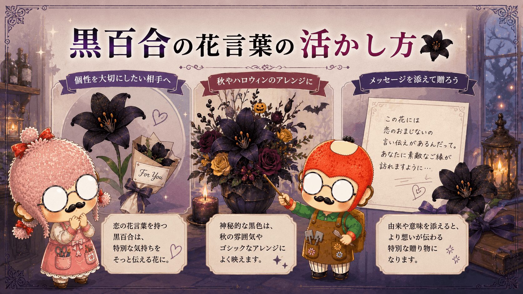 黒百合の花言葉の活かし方