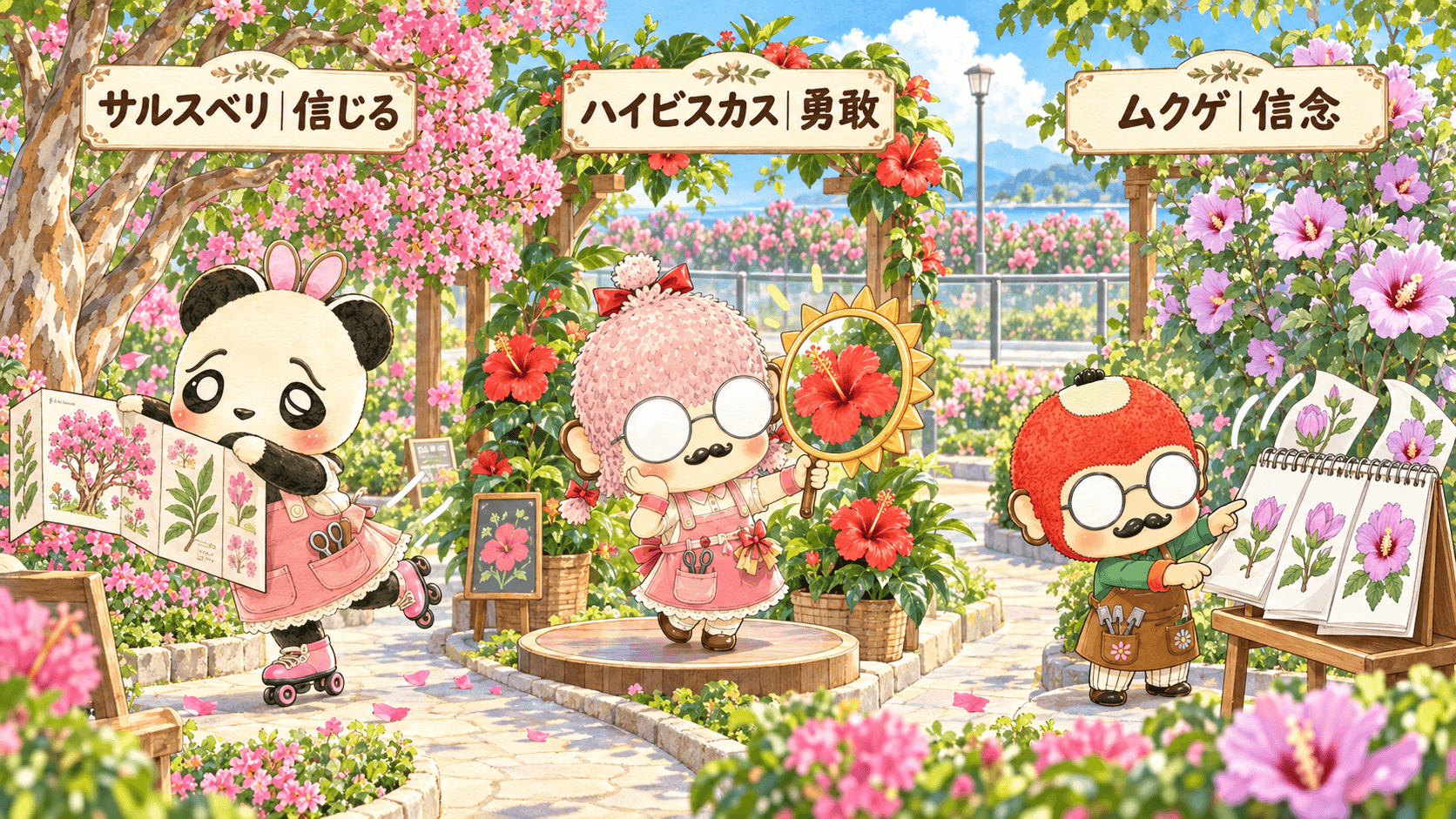 夾竹桃と学ぶ夏の三花