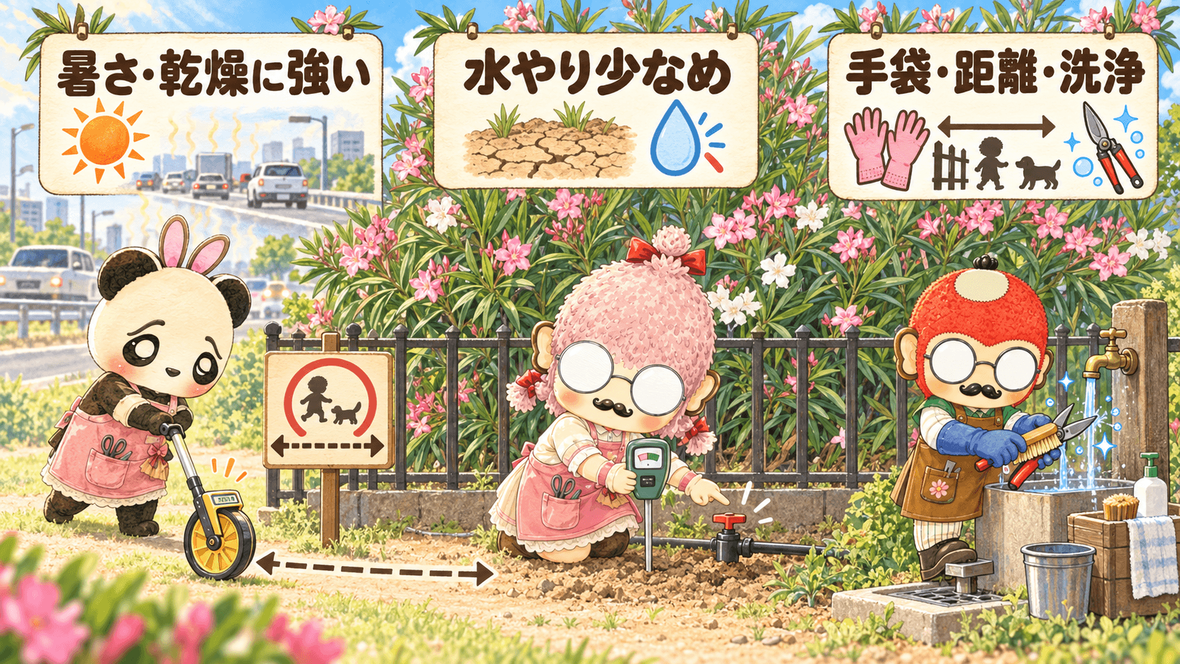 夾竹桃の安全な育て方