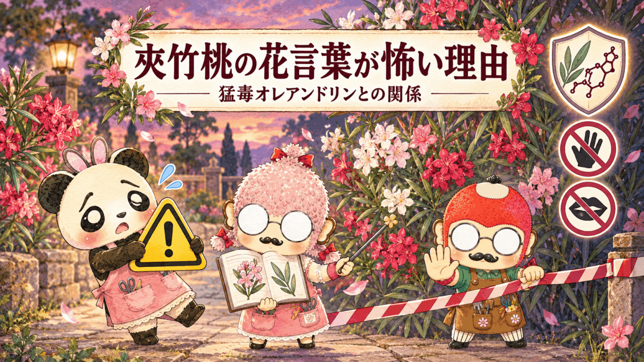 夾竹桃の花言葉が怖い理由|猛毒オレアンドリンとの関係とは