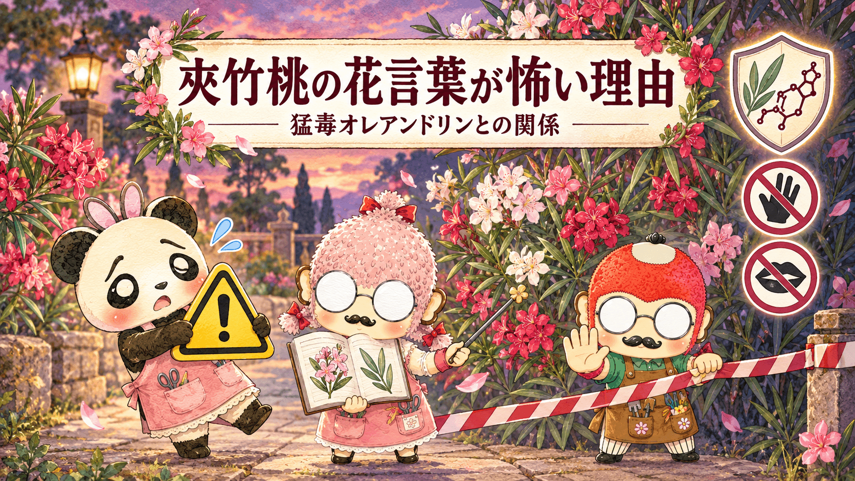 夾竹桃の花言葉が怖い理由｜猛毒オレアンドリンとの関係とは