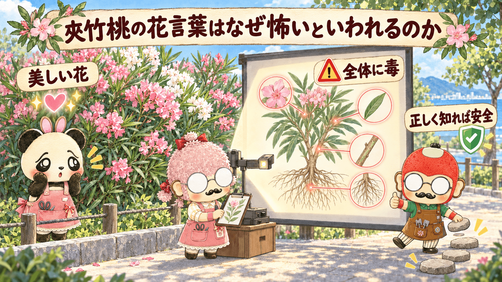 夾竹桃の花言葉は怖いのか