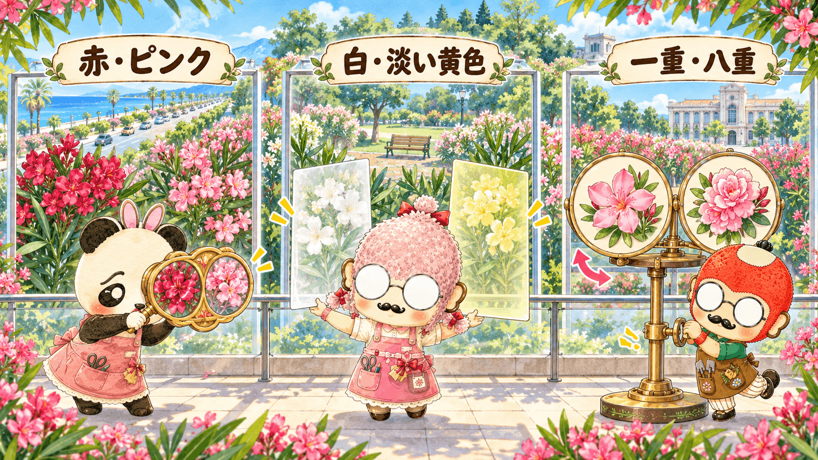 色と咲き方で選ぶ夾竹桃